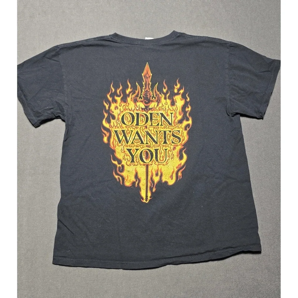 Amon Amarth T-Shirt Large Black Oden‎ Wants You Viking Metal Band Graphic Large